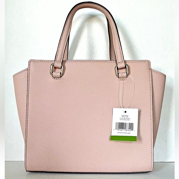 New Kate Spade Small Hadlee Laurel Way Jeweled Saffiano Leather Tote Warm Vellum - Picture 4 of 5
